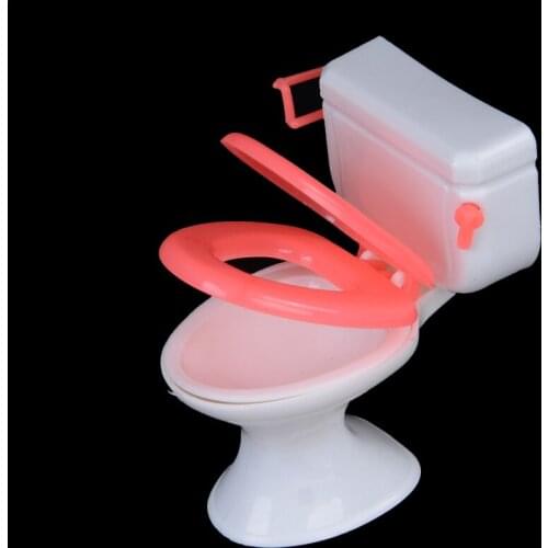 Bathroom Home Furniture Princess Ocean Behalf Tool Doll Accessories Whosesale Plastic Toilet Doll Toys