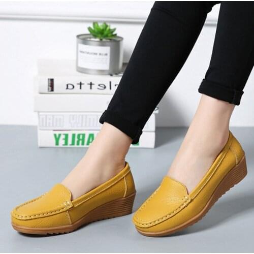 Women flats 2021 spring autumn new comfortable wedge shoes female fashion solid non slip casual shoes women sneakers