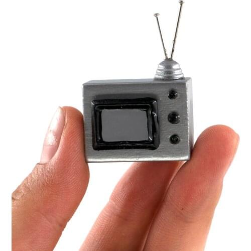1/12 Doll House Miniature Resin Television Simulation Furniture TV Model Toy For Mini Decoration Dollhouse Accessories