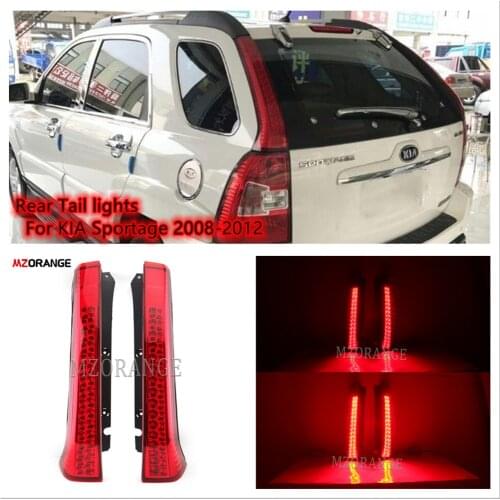 1 Pair Led Rear Tail lights For KIA Sportage 2008-2012 Tail Stop Signal Brake Lamp Red Len Lights Car Accessories