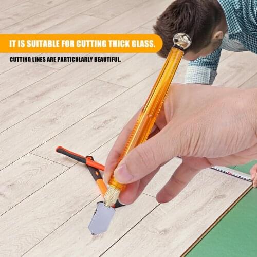 1pc 168mm Diamond Glass Cutter 3-12mm Durable Professional Portable Wheel Blade DIY Tile Mirror Craft Cutting Construction Tool