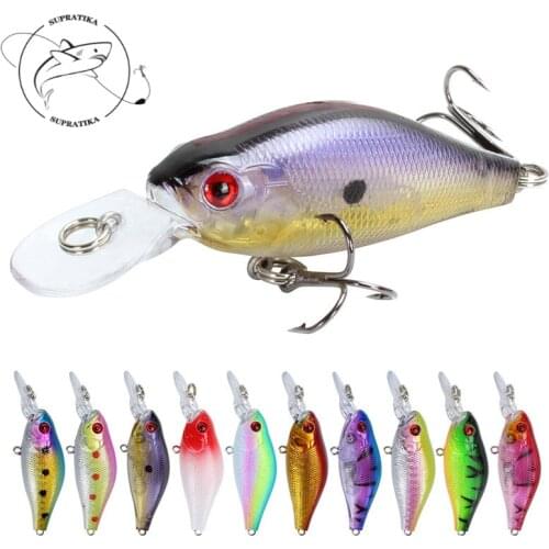 10pcs/set Sea Fishing Lures 7cm/7.9g 3D Eyes Bionic Bait Artificial Crankbait ABS Plastic Hard Bait Swim bait Fishing equipment