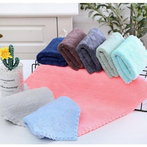 4 Pcs Set Microfiber Towels 30x30cm Square Kitchen Towel Soft Household Cleaning Towels Small Micro Fiber Hand Towels Kitchen