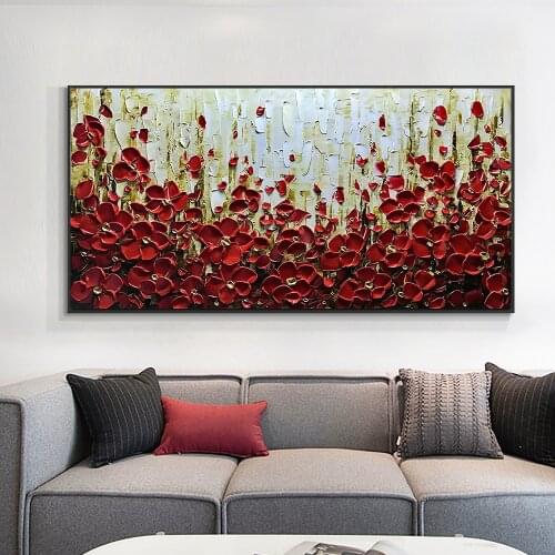 Abstract 3D Purple Flowers Canvas Painting Wall Art Posters And Prints Abstract Wall Artworks Pictures For Living Room Decor