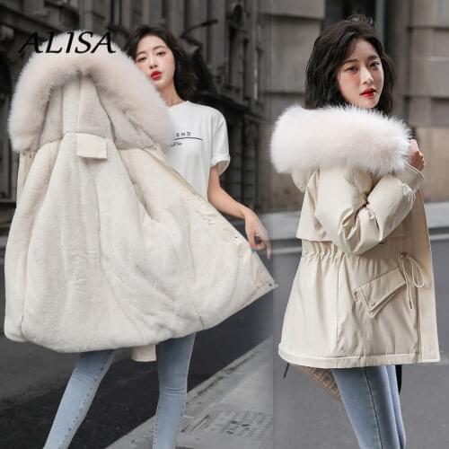 Alisawang Women's Parkas With Fur