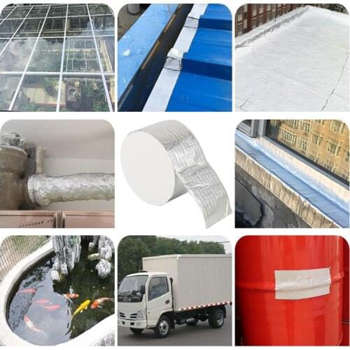 Aluminum Foil Butyl Rubber Tape Waterproof Repair Super Strong Adhesive Wall Crack Roof Duct Leaks Patch Universal Tape