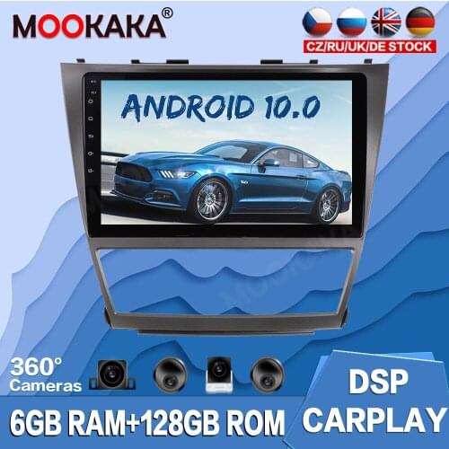 Android 10.0 128GB Car Multimedia Player For Toyota Camry 2006 - 2011 Radio GPS Navigation Auto Stereo Tape Recorder Head Unit
