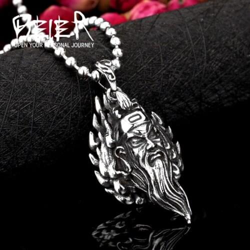 Beier new store 316L Stainless Steel Pendant Necklace high quality chinese style guangyu Jewelry LLBP8-125P