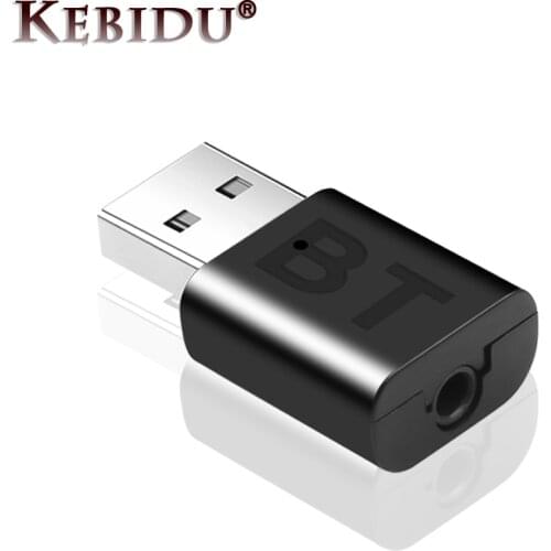 Kebidu Wireless Bluetooth Receiver Adapter Bluetooth 5.0 Adapter A2DP 3.5mm Handsfree For PC Car Kit AUX Audio Stereo Music