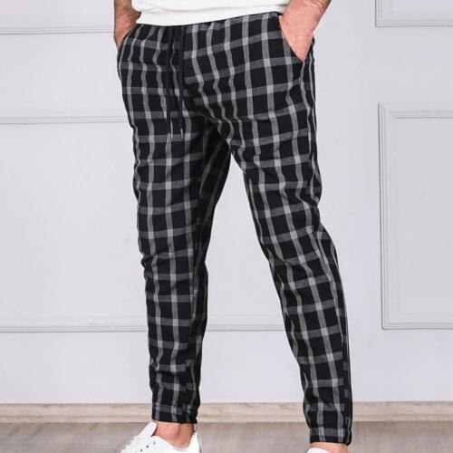 Pants Gyms Men Joggers Sweatpants Vintage Streetwear Plaid Autumn Trousers Training Pant Sportswear Joggers Bodybuilding Pants