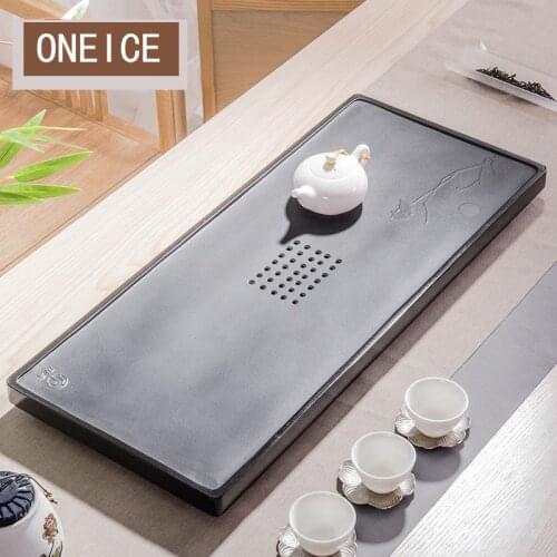 Water Storage Type Tea Tray Ceramic Dry Simple Mini Square One Household Kungfu Set Small