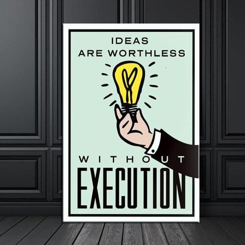 Good Idea Motivational Success Nordic Quote Print Nodic Wall Art Canvas Painting Cactus Picture Decoration Modern Home Decor