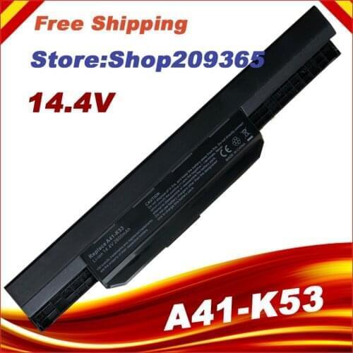HSW laptop battery pack A32-K53 A41-K53 for ASUS K53 K53E X54C X53S X53 K53S X53E free shipping