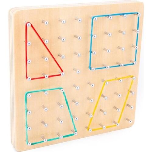 HX5D Wooden Mathematical Array Graphic Educational Toy with Puzzle Matri Pattern Card