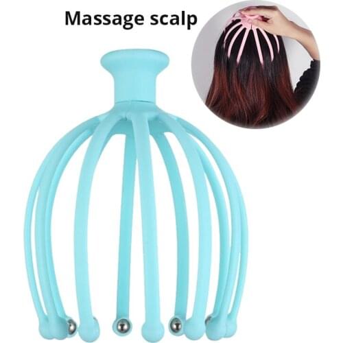 Manual 12-Claws Head Massager Healthy Care Octopus Head Scalp Neck Massage Stress Release Washing Hair Health Care Tool