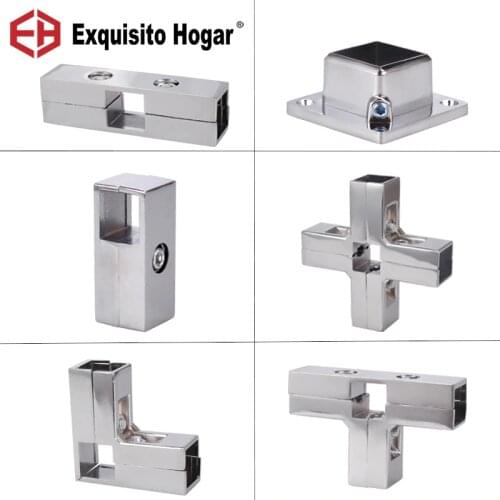 25*25MM Square Pipe Joint For Stainless Steel Connector Fixed Parts Landing Airing Rack Pipe Fittings Rod Round Pipe Rack DIY