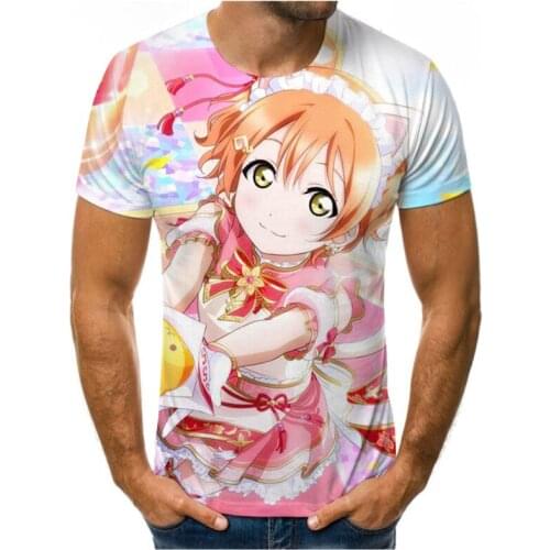 3D printing summer anime beautiful girl hot selling sports T-shirt men and women T-shirt fashion fun casual short sleeve O-neck