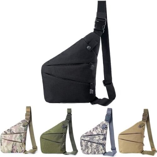 Multifunctional Concealed Chest Bag Tactical Storage Gun Bag Anti-Theft Hunting Left/Right Shoulder Bag For Men