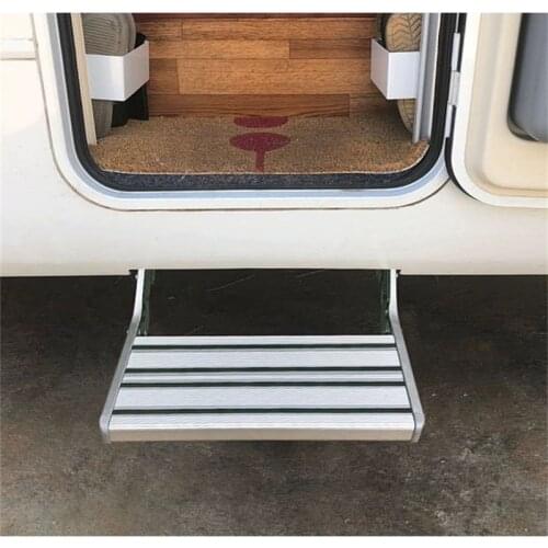 Load 200 Kg RV Pedals Aluminum Alloy Antiskid Manual Pedal Step Telescopic Steps Ladder Portable Caravan Motorhome Accessories