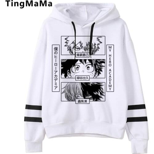 2021 New Japanese Anime My Hero Academia Hoodies Women Boku No Hero Cartoon Bakugou Unisex Todoroki Graphic Sweatshirts Female