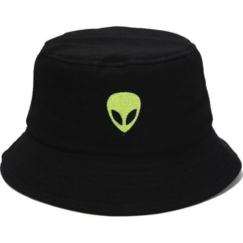 Bucket hat панамы Summer hats for men Alienembroidery Women hat outdoor leisure basin hat sun protection sun hat