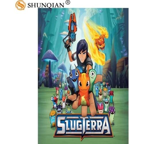 Slugterra Canvas Poster Home Decor Custom Cloth Posters 20X30cm,27X40cm,30X45cm Best Gift DIY Fabric Posters