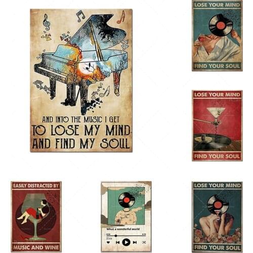 Lose your heart, find your soul, kind poster music poster and printed wall decoration retro poster wall artist home painting dec