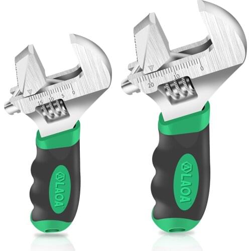 LAOA 6/ 8 inch Adjustable Wrench Monkey Wrench Enlarge Open Multifunction Spanner Universal Car Repairing Tools