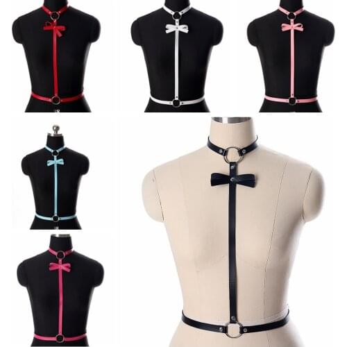 Punk Straps Chest Harness Fashion Dance Rave Wear Gothic Handmade PU Leather Harness Belts Body Bondage Stylish Accessories