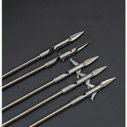 Slingshot fish shooting Slingshot harpoons set seamless stainless steel harpoons fly shark darts wolf teeth seamless flying shar