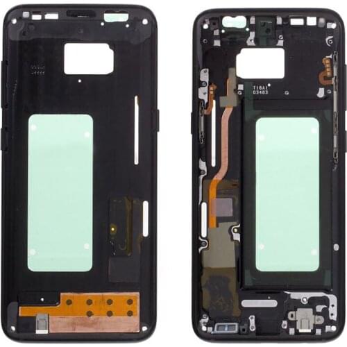 Middle Frame For Samsung Galaxy S8 G950 S8+ S8 PLUS Mid Bezel Metal Frame Housing Chassis With Parts Replacement + Side button