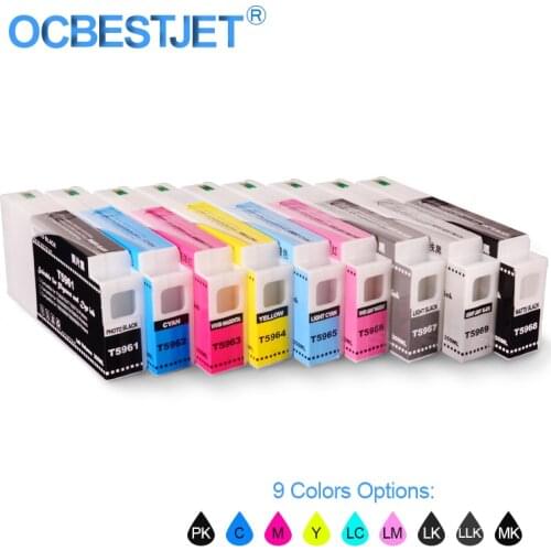T5961-T5969 Compatible Ink Cartridge Filled With 350ML Pigment Ink For Epson Stylus Pro 7890 9890 350ML/PC (9 Colors Options)