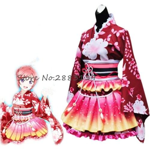 Love live Sunshine Cosplay Costume Maki Nishikino Cosplay Sonoda Umi Fancy Kimono Bathrobe Anime Halloween Party For Woman