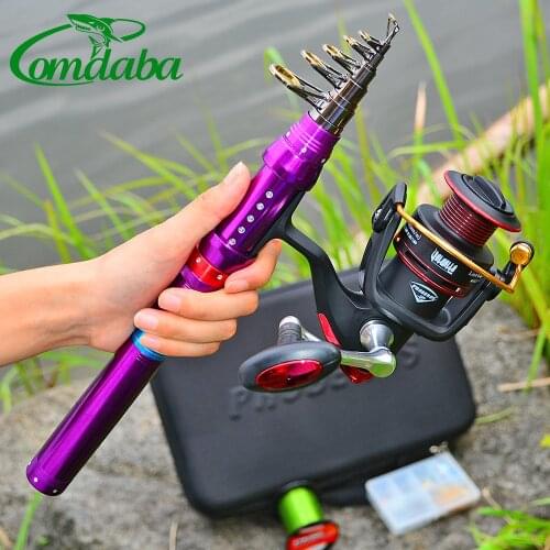 1.8M-2.7M New Comdaba 1PC High Carbon Telescopic Fishing Rod 9/10/11 Section Metal Handle Sea Fishing Rod With Strong Bag Set