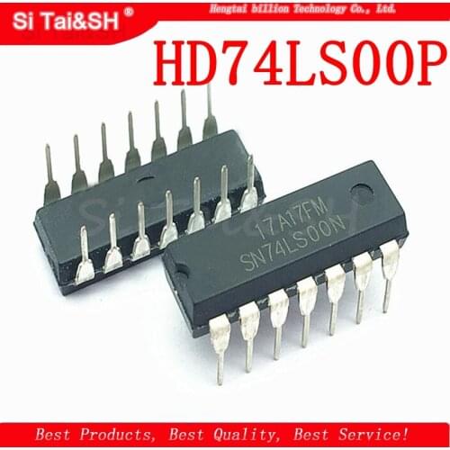 10PCS HD74LS00P DIP14 HD74LS00 DIP SN74LS00N 74LS00 SN74LS00 DIP-14 new and original IC