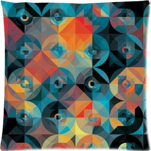 2018 Pillow Case 45*45cm Abstract Geometric Pattern Polyester Cushion Case Sofa Waist Throw Cushion Cover Home Car Decor