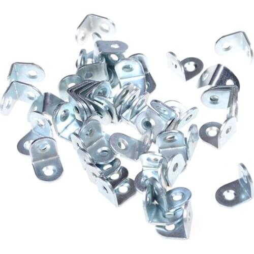 20x20x15mm Shelf Support Angle Brackets Corner Braces For Furniture Accessories Silver Wholesale 50pcs