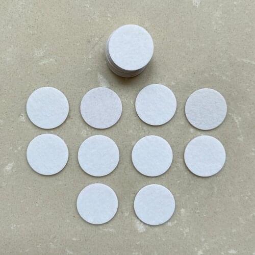 25pcs White Fibre Fiber Pool Cue Tip Pads - Pad Between Tip and Ferrule