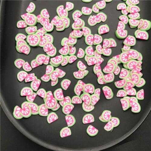 60g Watermelon Polymer Clay Slices Sprinkles for Kids Diy,Craft/Nail Art/Scrapbook Decoration,Filler Polymer Clay Embellishment