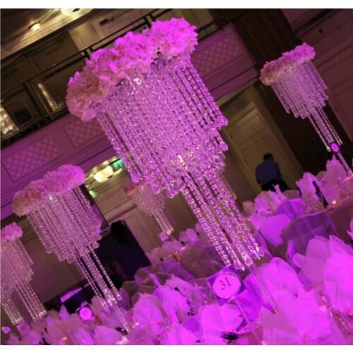 Free Shipping 80cm(H) crystal wedding table centerpiece 10pcs/lot