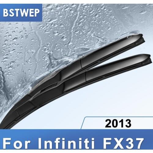 BSTWEP Front & Rear Wiper Blades for Infiniti FX37 Fit Hook Arms 2013