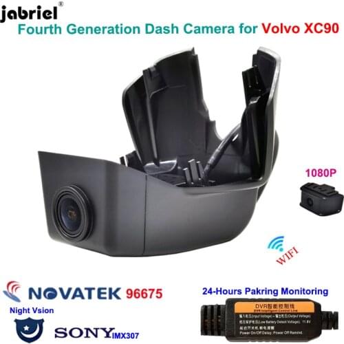 For Volvo XC90 2014 2015 2016 2017 2018 2019 2020 2021 Hidden dash cam WIFI Full HD 1080P Car Dvr 24 Hour Rear camera recorder
