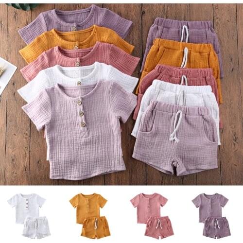 2pcs Toddler Kids Baby Boys Outfits Short Sleeve T-shirt tops shorts Clothes set