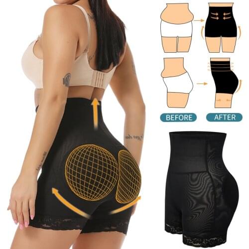 High Waist Shapewear Butt Lifter Booty Enhancer Waist Trainer Hip Pads Body Shaper Tummy Slimming Sheath Padded Panties Shorts