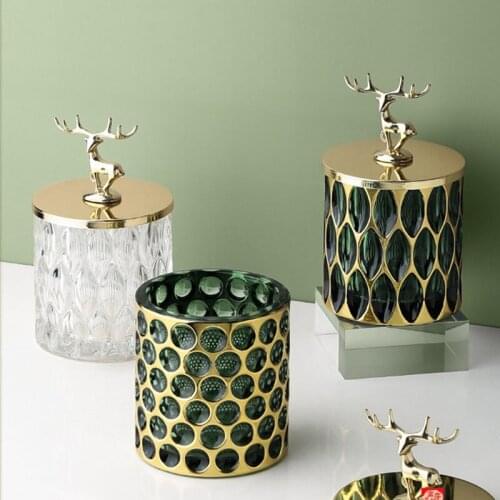 Creative Glass Storage Jar Kitchen Storage Supplies Table Decoration Household Spice Storage Jar Cosmetic Container