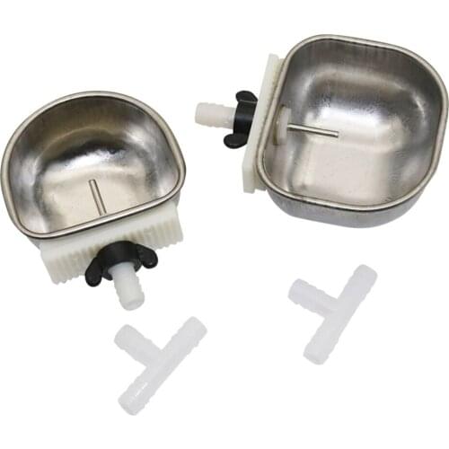 Rabbit Fox Mink Automatic Drinking Water Bowl Rabbit Breeding Anti-scratch Rabbit Stainless Steel Automatic Drinking Cup 10 Pcs