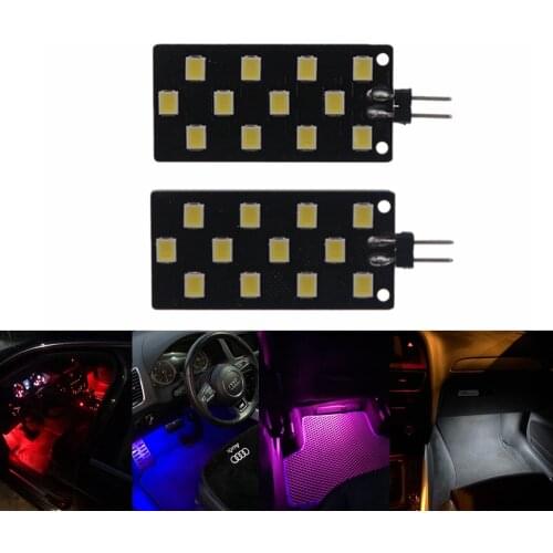 2pcs 12V Canbus car Error Free Indoor Footwell Lights Foot Nest Bulbs Door Lamp 2835-12SMD LED For Audi A4 S4 B8 A5 A6L Q5 Q7