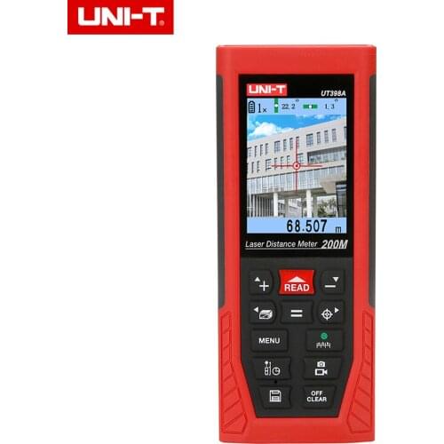 UNI-T UT398A 200m Laser Distance Meters Lofting Test Levelling Instrument UDISK 16GB & JPEG Storage