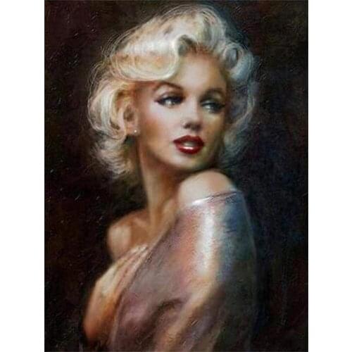 Marilyn Monroe DIY Embroidery Cross Stitch 11CT Kits Needlework Craft Set Printed Canvas Cotton Thread Home Decoration Room