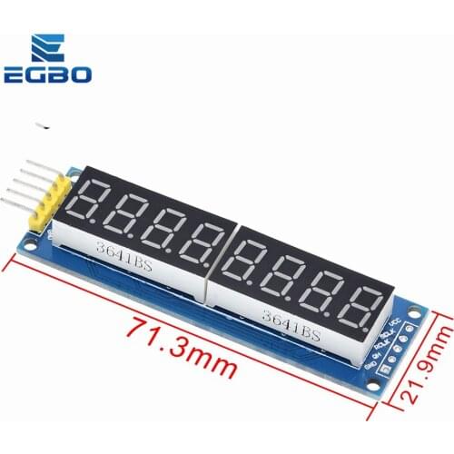 EGBO 74HC595 CWG 8-Digit 8 Bits 8bit Digital Tube Display Control Module Red Three IO for Arduino 595 Driver